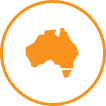 Australia icon in orange